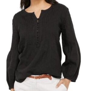 VINEYARD VINES Womens' Black Tunic Cover Up Shirt Linen Size 3X